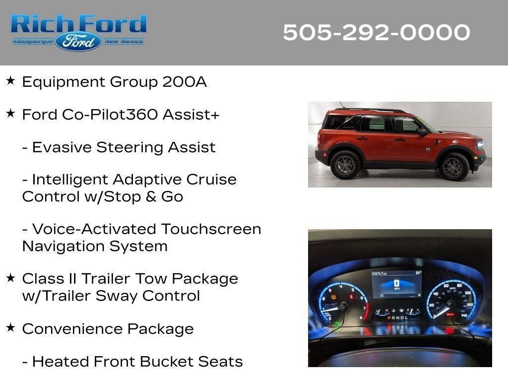 Certified 2022 Ford Bronco Sport Big Bend w/ Convenience Package AWD/4WD image 16