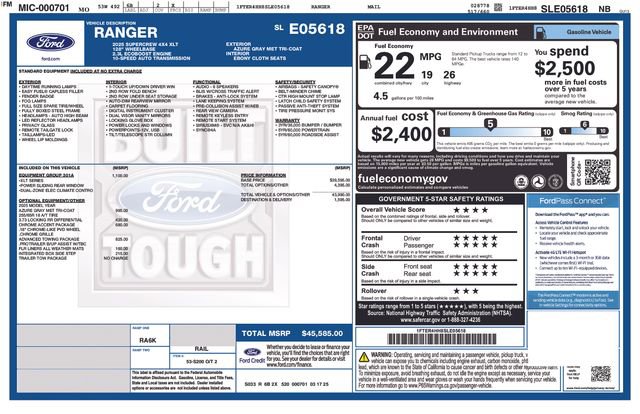 Certified 2025 Ford Ranger XLT w/ Equipment Group 301A High AWD/4WD image 15