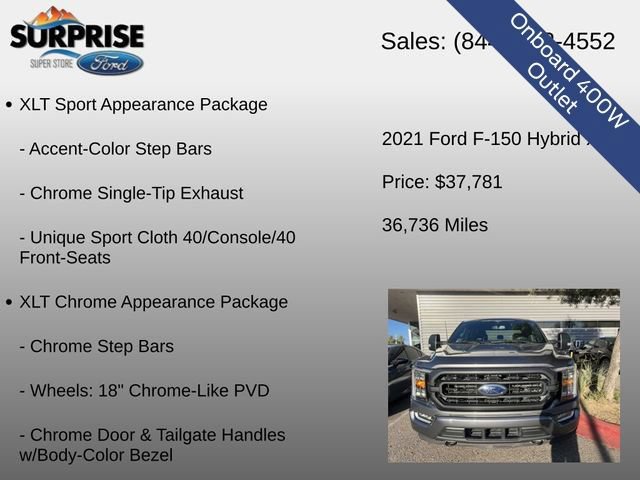 Certified 2021 Ford F150 XLT w/ Equipment Group 302A High AWD/4WD image 37