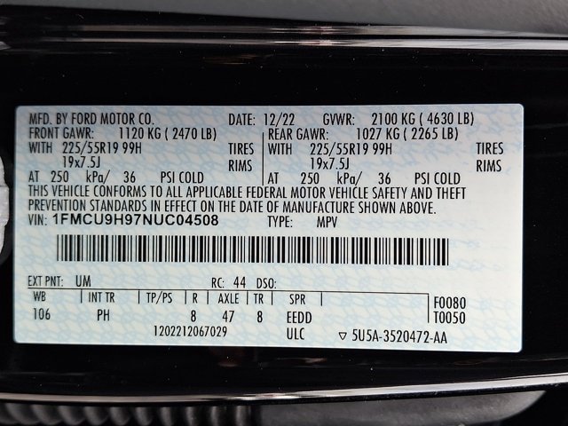 Certified 2022 Ford Escape SEL w/ SEL Stealth AWD Package image 28