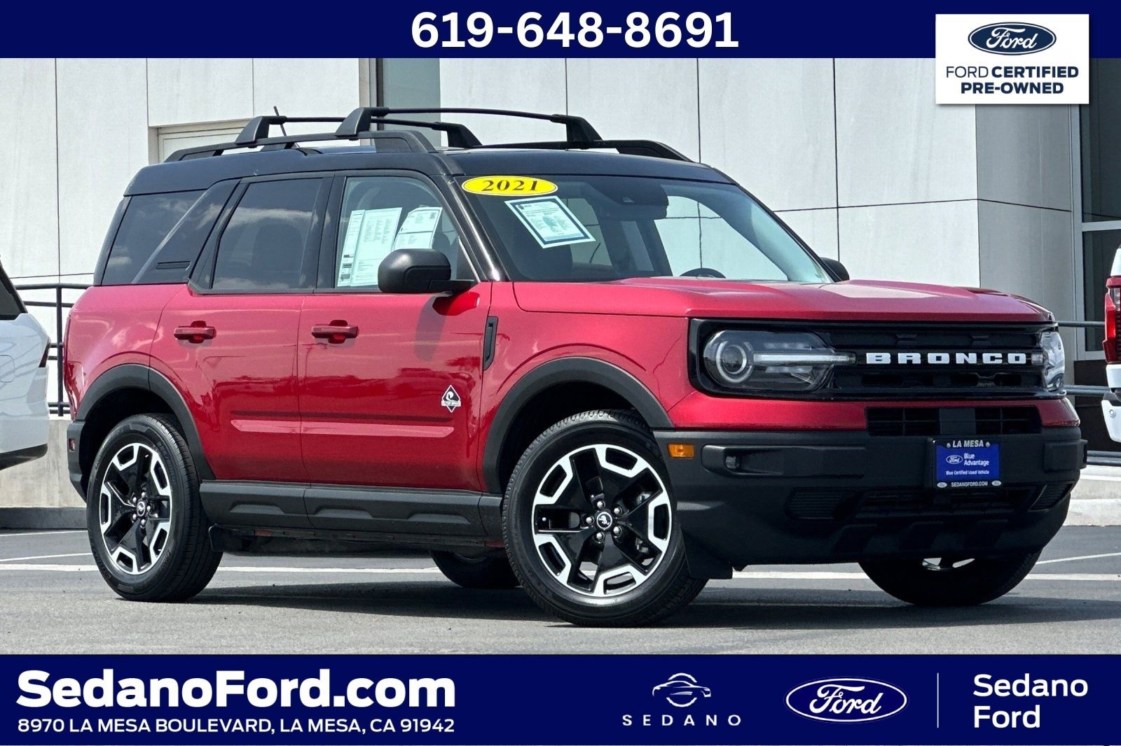 Certified 2021 Ford Bronco Sport Outer Banks w/ Outer Banks Package AWD/4WD image 1