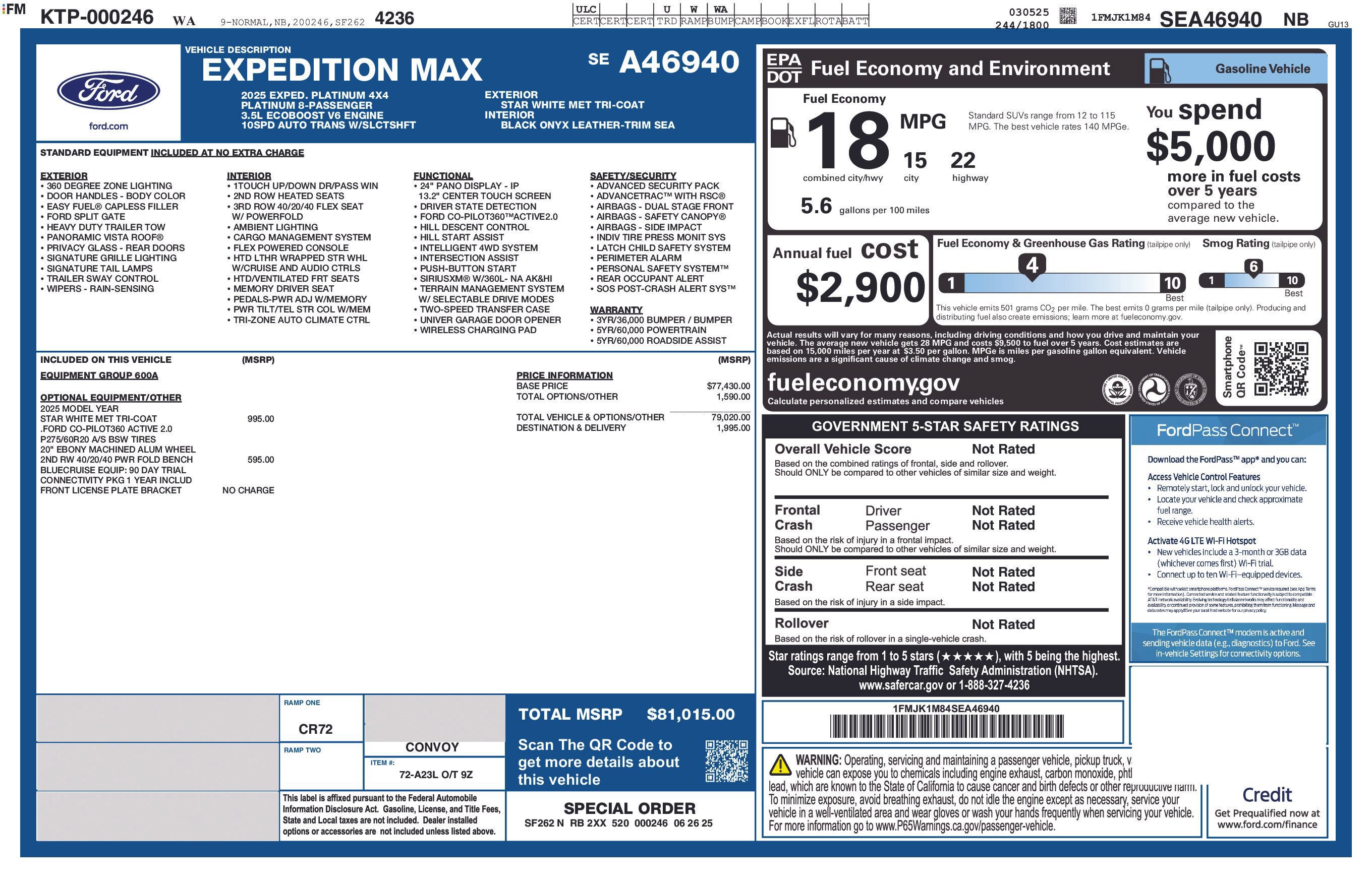 Certified 2025 Ford Expedition Max Platinum AWD/4WD image 10