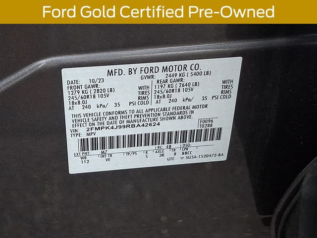Certified 2024 Ford Edge SEL w/ Convenience Package AWD/4WD image 32