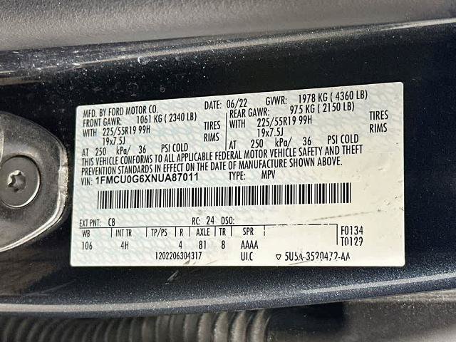 Certified 2022 Ford Escape SE w/ SE Sport Appearance Package FWD image 23