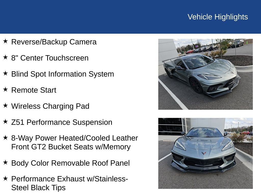 Used 2024 Chevrolet Corvette Stingray w/ Z51 Performance Package image 8