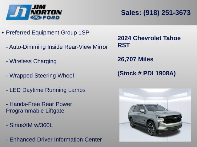 Used 2024 Chevrolet Tahoe RST w/ Luxury Package AWD/4WD image 21