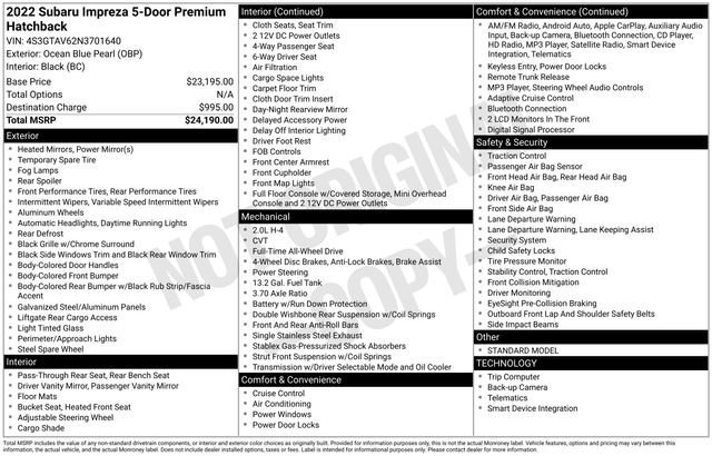 Used 2022 Subaru Impreza Premium image 34