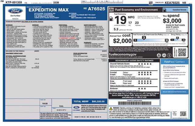 Certified 2019 Ford Expedition Max Platinum RWD image 29