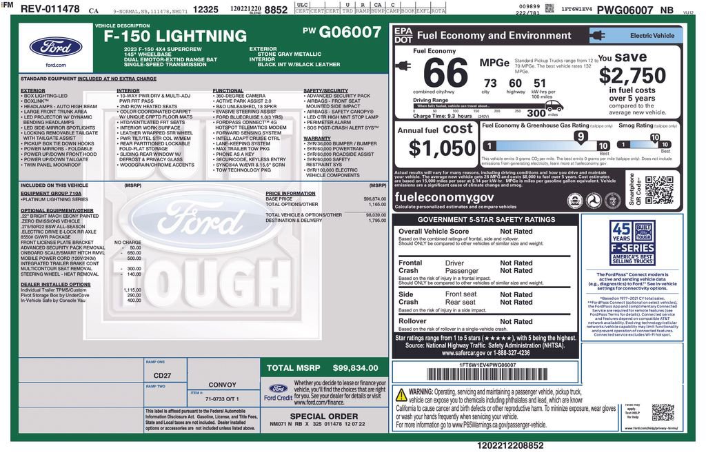 Certified 2023 Ford F150 Lightning Platinum image 2