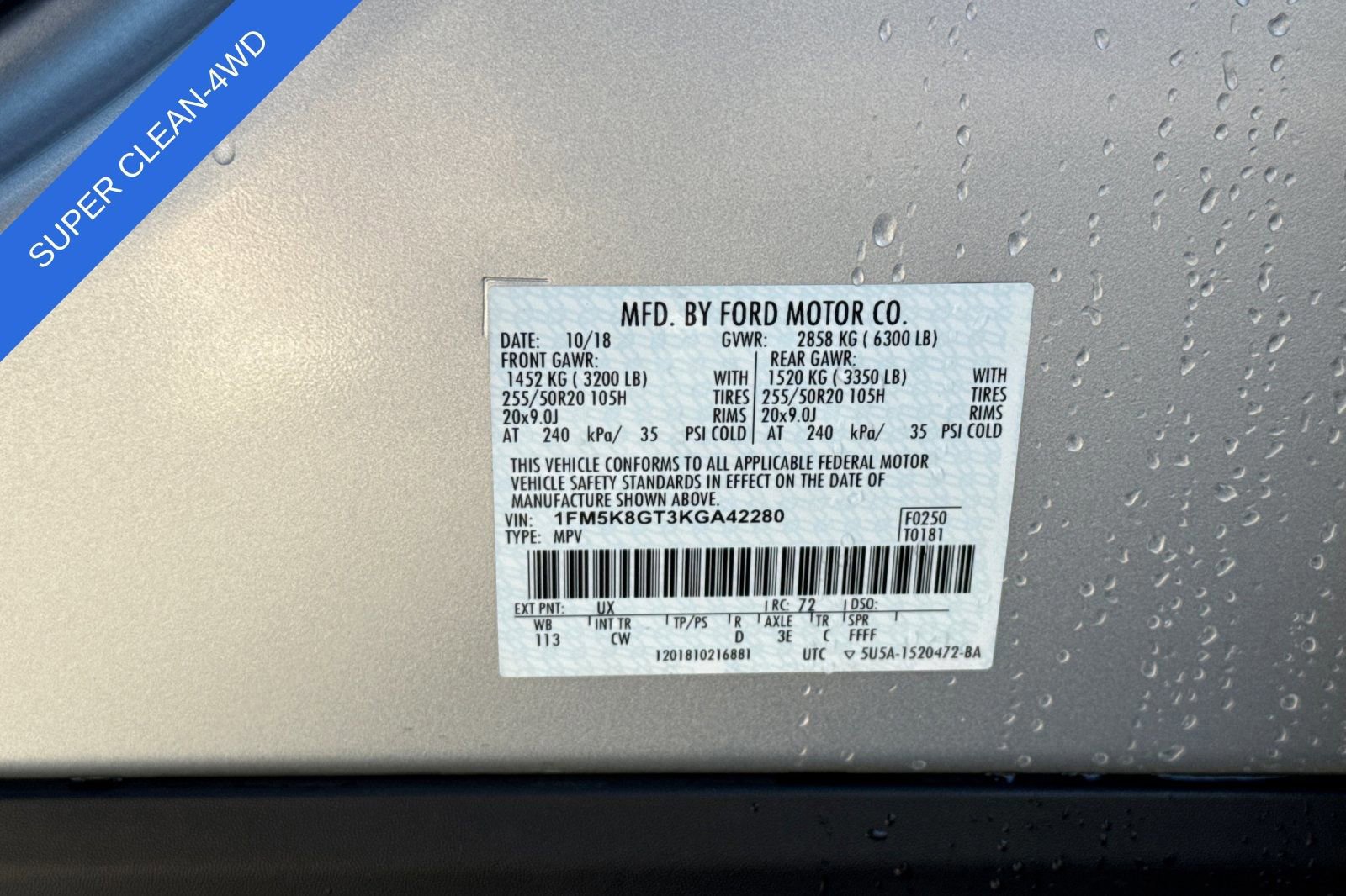 Certified 2019 Ford Explorer Sport w/ Equipment Group 401A image 31