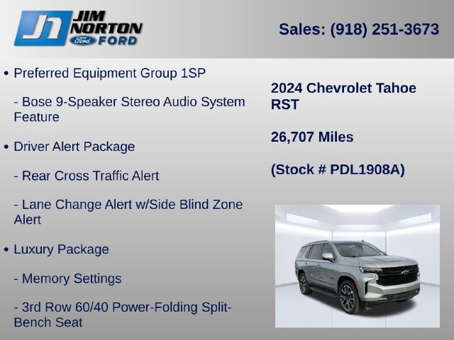 Used 2024 Chevrolet Tahoe RST w/ Luxury Package AWD/4WD image 31