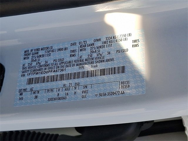 Certified 2023 Ford F150 Platinum w/ Equipment Group 701A High image 29