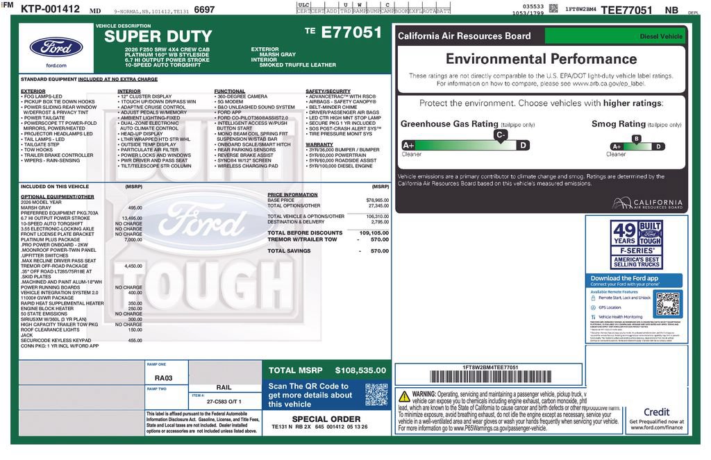 Certified 2026 Ford F250 Platinum w/ Platinum Plus Package AWD/4WD image 39