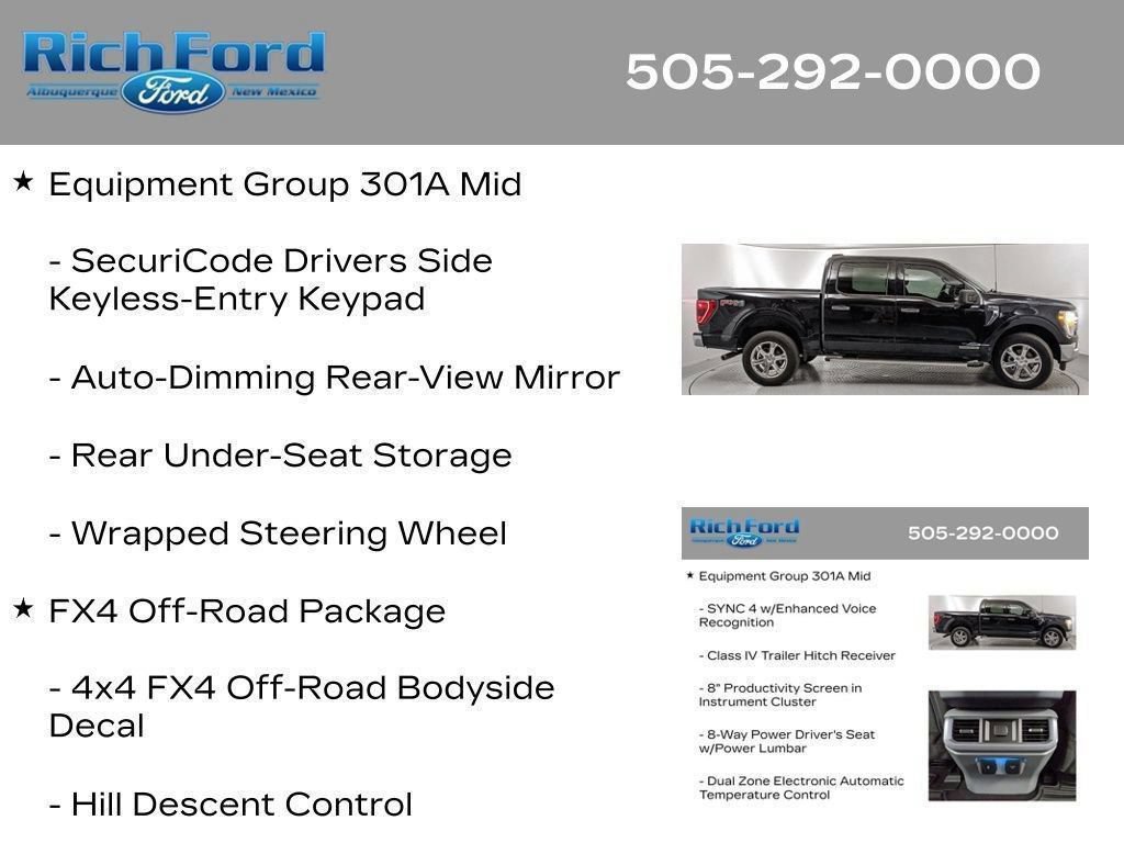 Certified 2023 Ford F150 XLT w/ Equipment Group 301A Mid AWD/4WD image 93