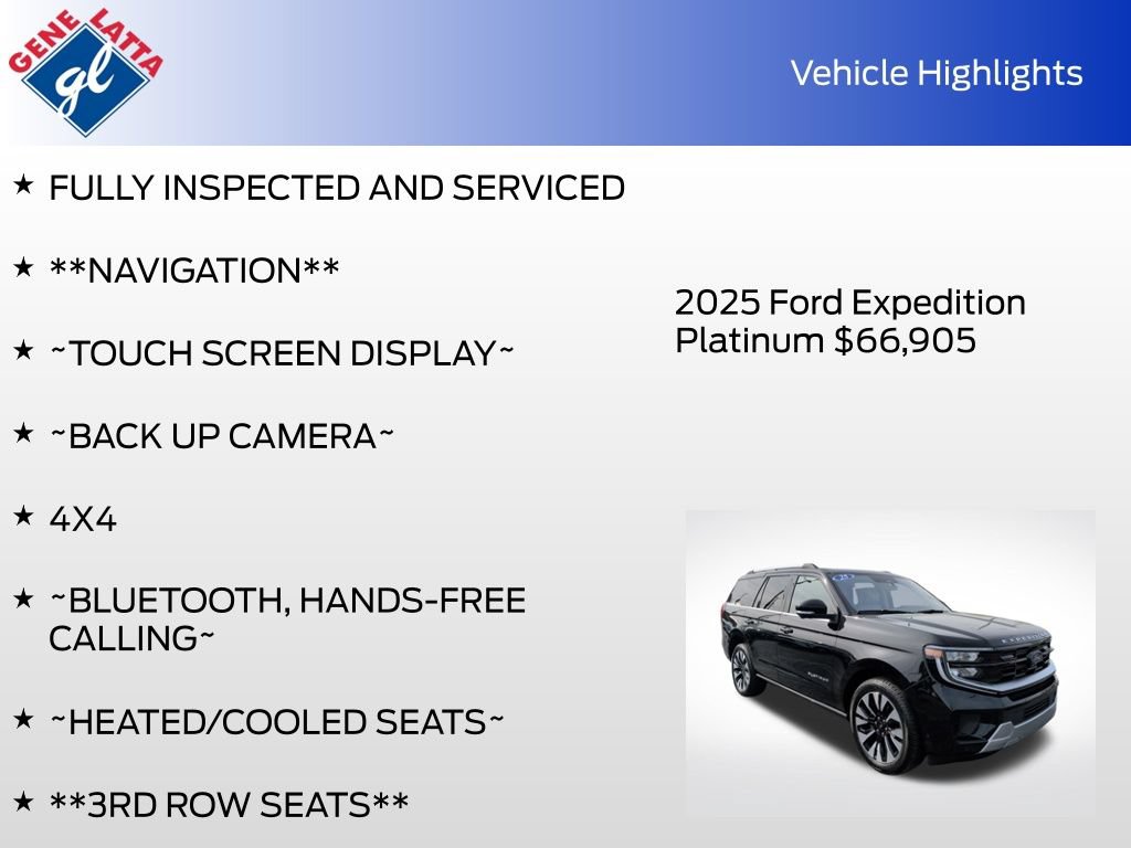 Certified 2025 Ford Expedition Platinum w/ Driver's Package AWD/4WD image 34