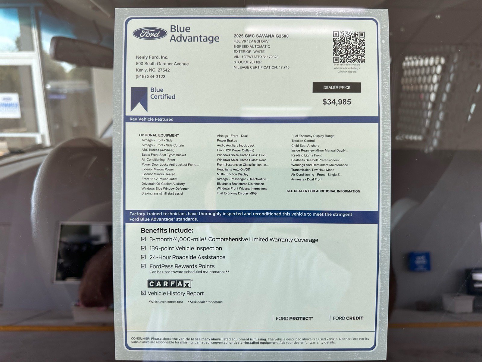 Used 2025 GMC Savana 2500 w/ Driver Convenience Package RWD image 5