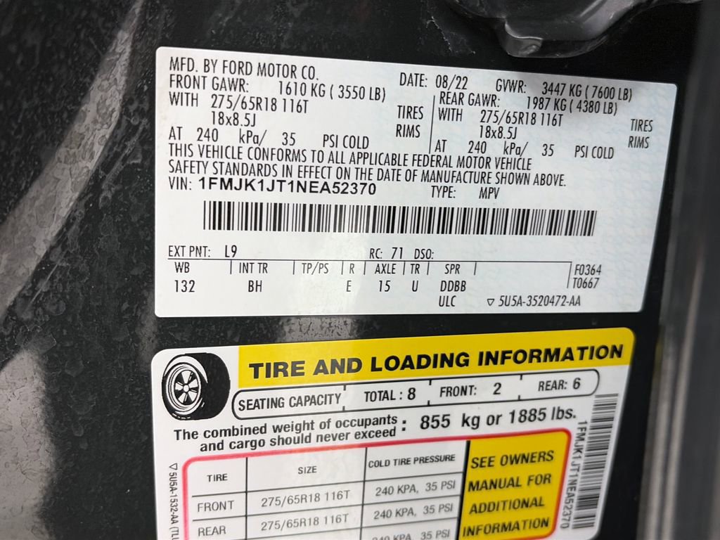 Certified 2022 Ford Expedition Max XLT image 9