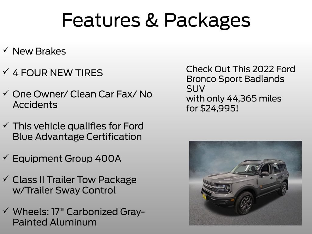 Certified 2022 Ford Bronco Sport Badlands AWD/4WD image 4