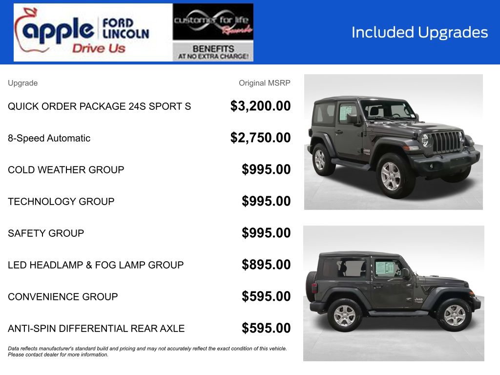 Used 2020 Jeep Wrangler Sport AWD/4WD image 4