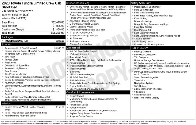 Used 2023 Toyota Tundra Limited w/ Power Package RWD image 6