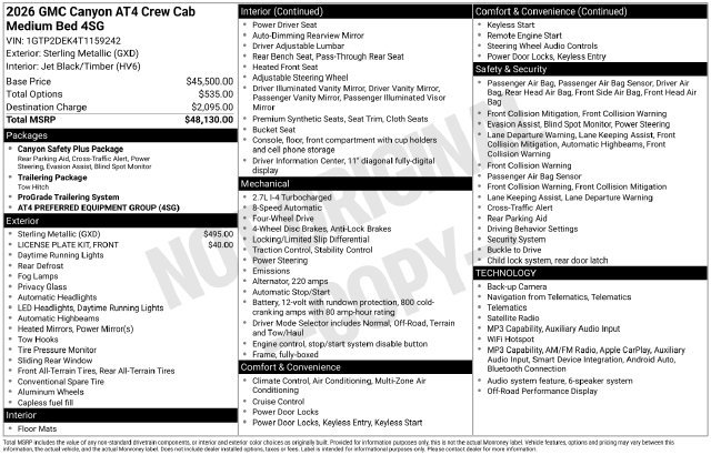 Used 2026 GMC Canyon AT4 AWD/4WD image 28