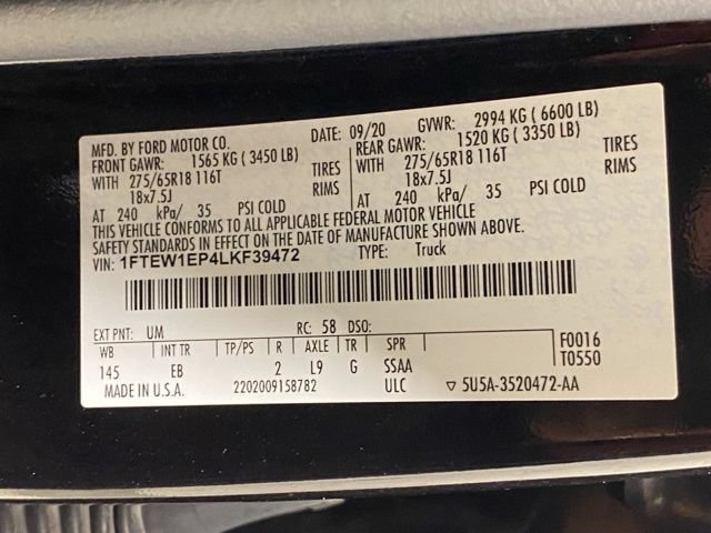 Certified 2020 Ford F150 Lariat AWD/4WD image 31