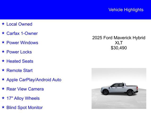 Certified 2025 Ford Maverick XLT w/ XLT Luxury Package image 2