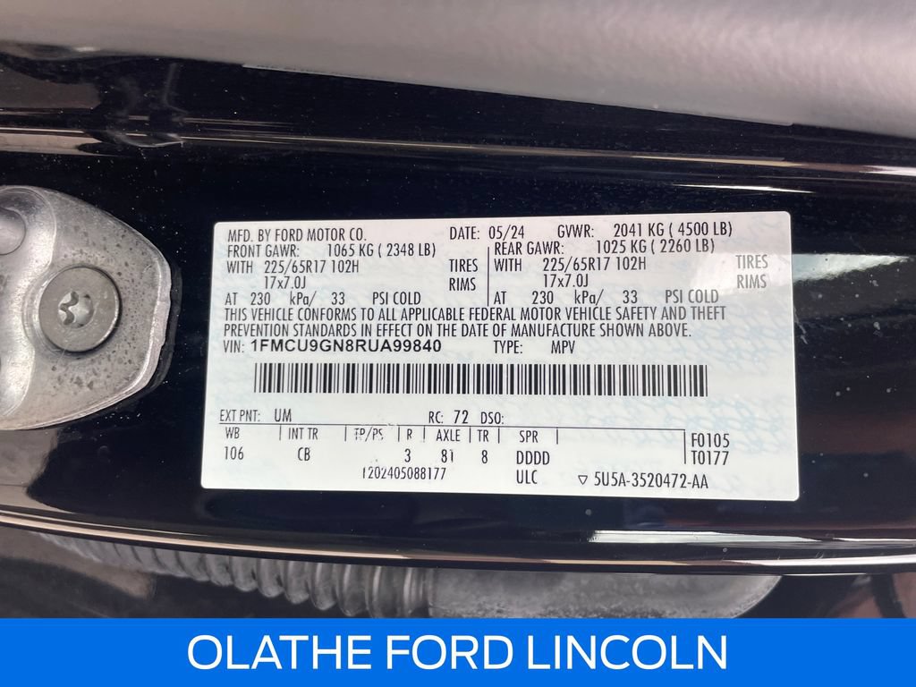Certified 2024 Ford Escape Active AWD/4WD image 22