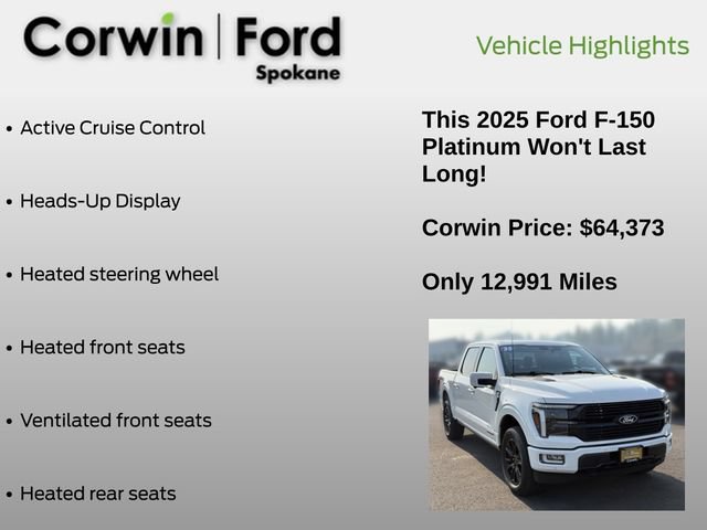Certified 2025 Ford F150 Platinum AWD/4WD image 13