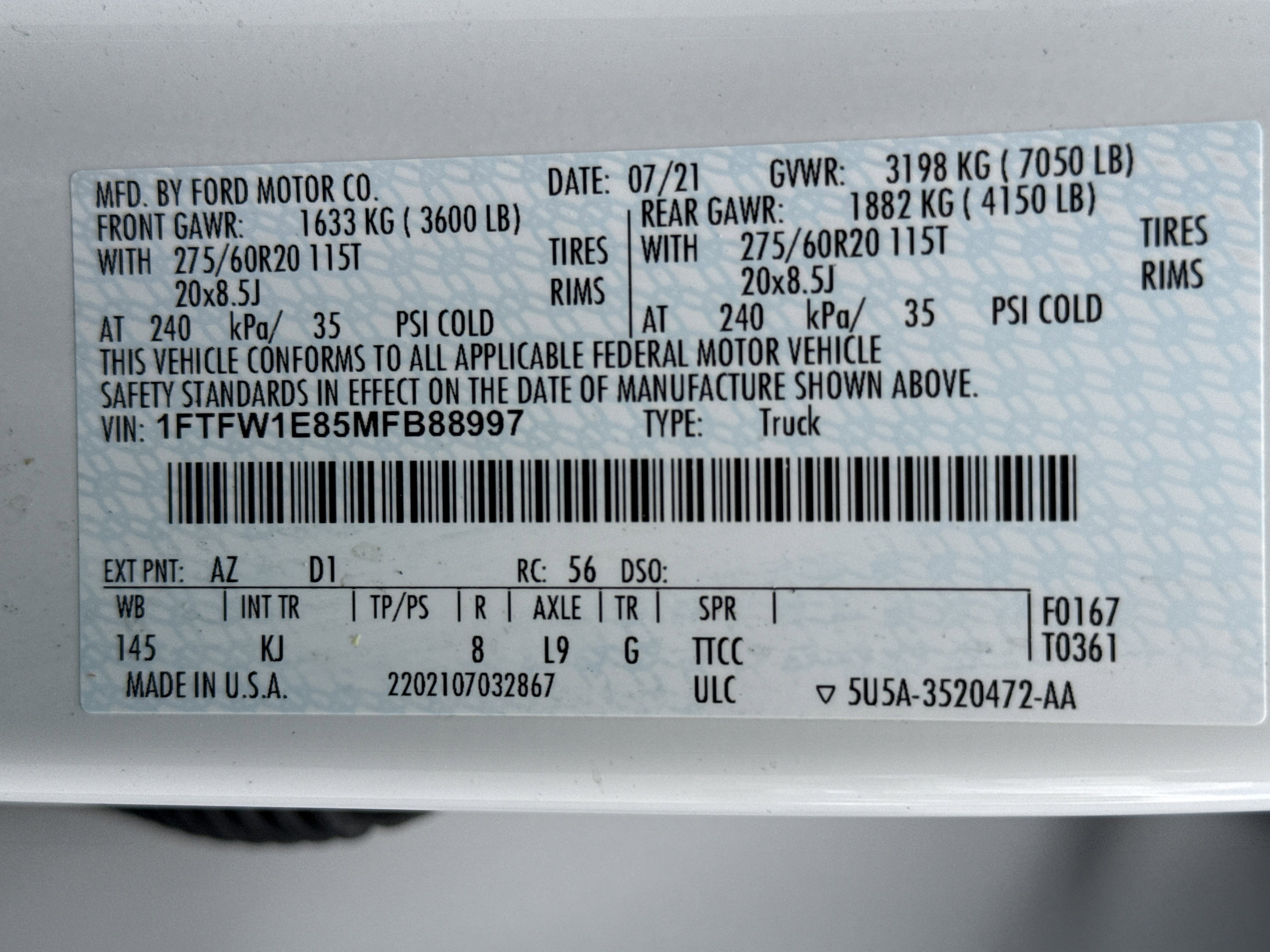 Certified 2021 Ford F150 King Ranch w/ Equipment Group 601A High image 36