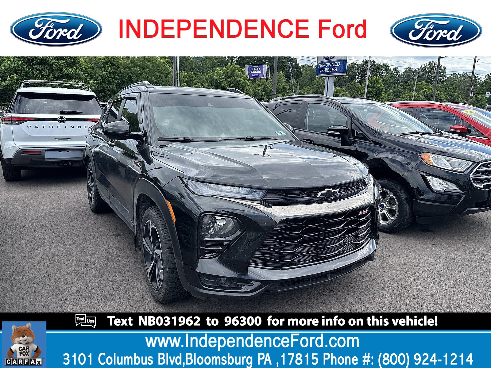 Used 2022 Chevrolet TrailBlazer RS w/ Sun and Liftgate Package AWD/4WD image 1