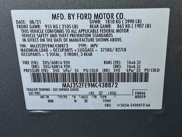 Certified 2021 Ford EcoSport S image 21