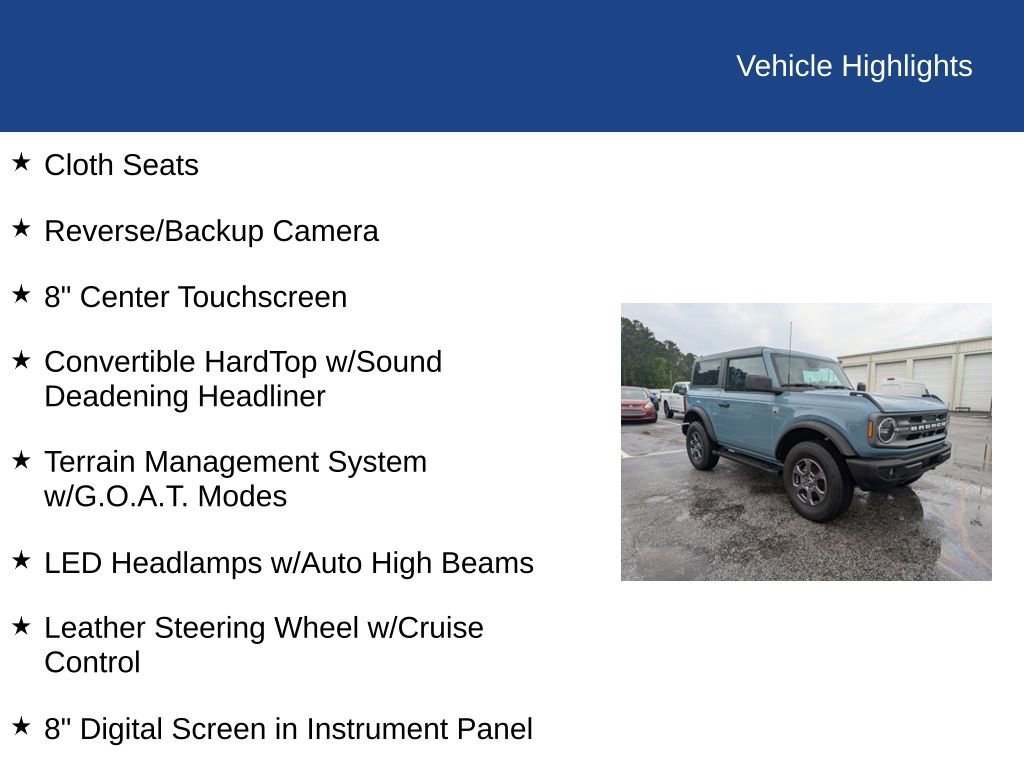 Certified 2022 Ford Bronco Big Bend AWD/4WD image 29