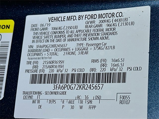 Certified 2019 Ford Fusion S image 25