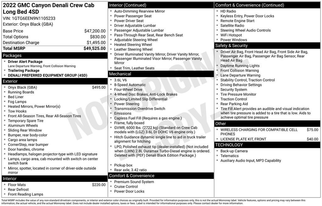 Used 2022 GMC Canyon Denali AWD/4WD image 2