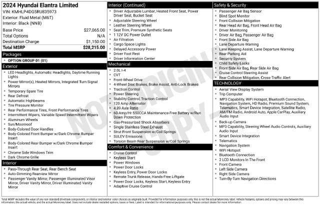 Used 2024 Hyundai Elantra Limited FWD image 36