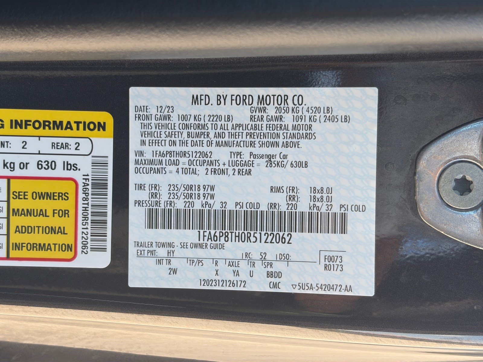 Certified 2024 Ford Mustang Coupe RWD image 25