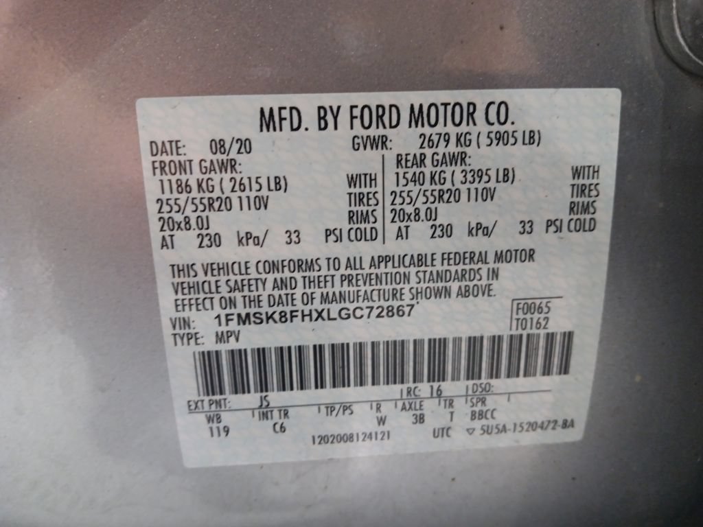 Certified 2020 Ford Explorer Limited AWD/4WD image 3