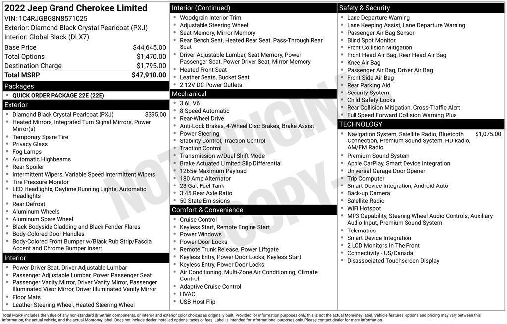 Used 2022 Jeep Grand Cherokee Limited RWD image 35