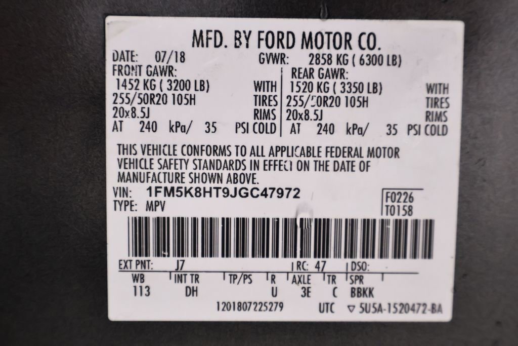 Certified 2018 Ford Explorer Platinum AWD/4WD image 51
