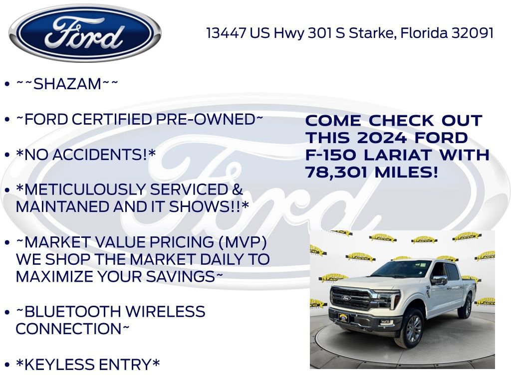 Certified 2024 Ford F150 Lariat w/ Bed Utility Package AWD/4WD image 6