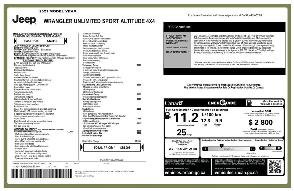 Used 2021 Jeep Wrangler Unlimited Sport image 5