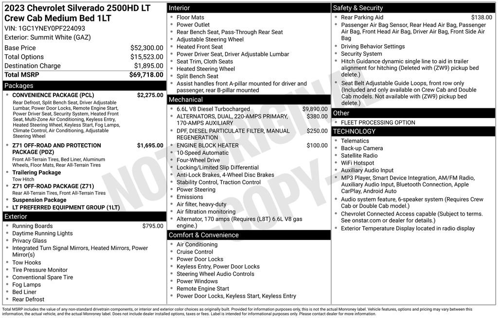Used 2023 Chevrolet Silverado 2500 LT w/ Convenience Package AWD/4WD image 3