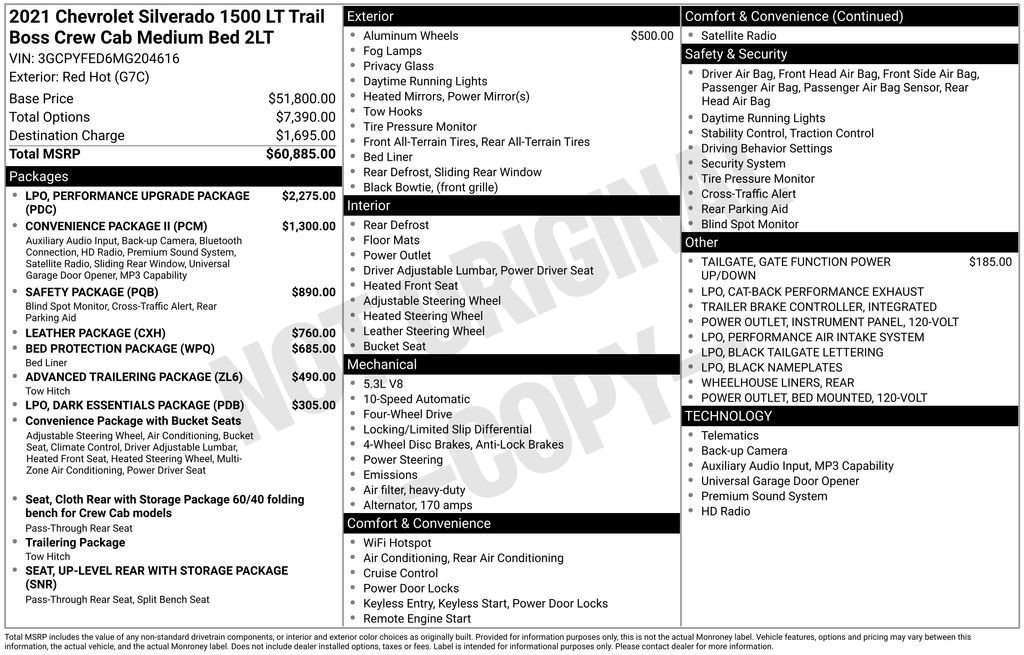 Used 2021 Chevrolet Silverado 1500 LT Trail Boss image 16