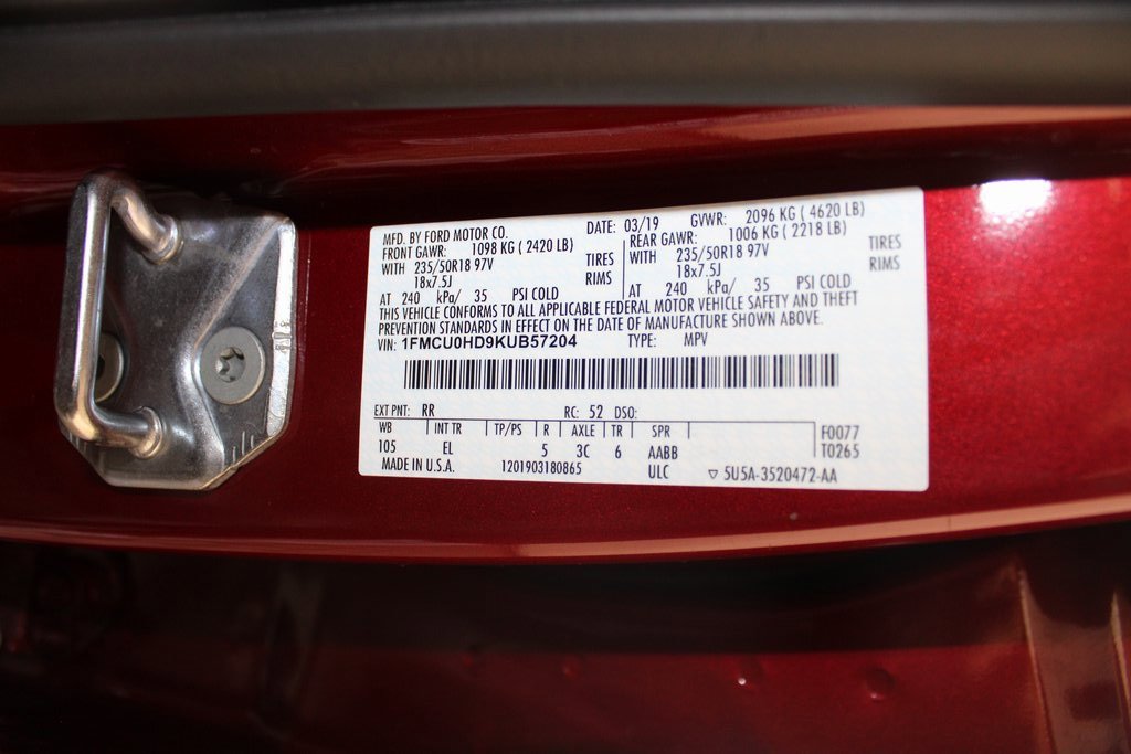 Certified 2019 Ford Escape SEL image 25