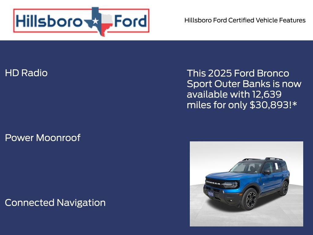 Certified 2025 Ford Bronco Sport Outer Banks w/ Outer Banks Tech Package+ AWD/4WD image 9