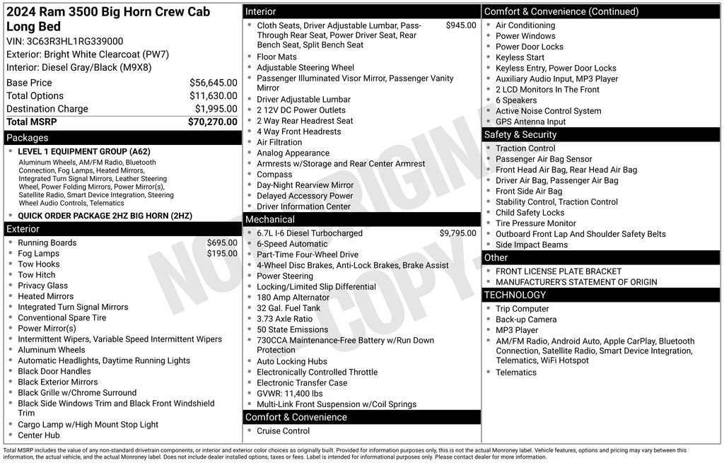 Used 2024 RAM 3500 Big Horn image 34