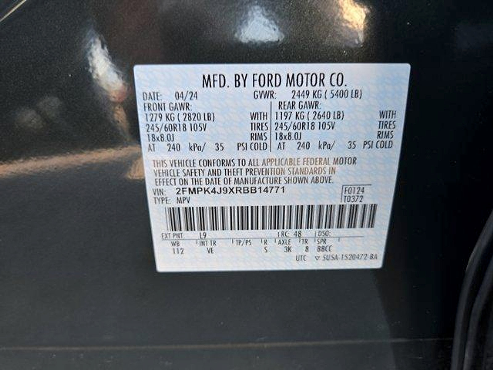 Certified 2024 Ford Edge SEL w/ Convenience Package AWD/4WD image 27