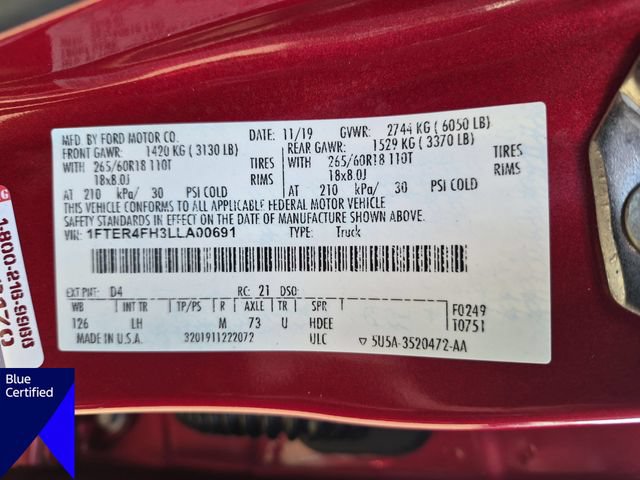 Certified 2020 Ford Ranger XLT w/ Equipment Group 301A Mid AWD/4WD image 36