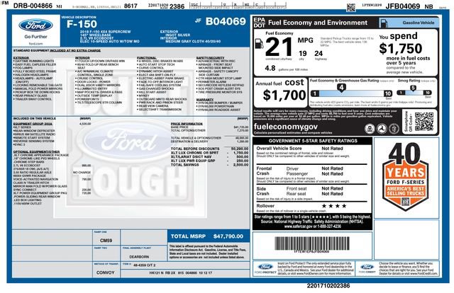 Certified 2018 Ford F150 XLT w/ Equipment Group 302A Luxury image 4